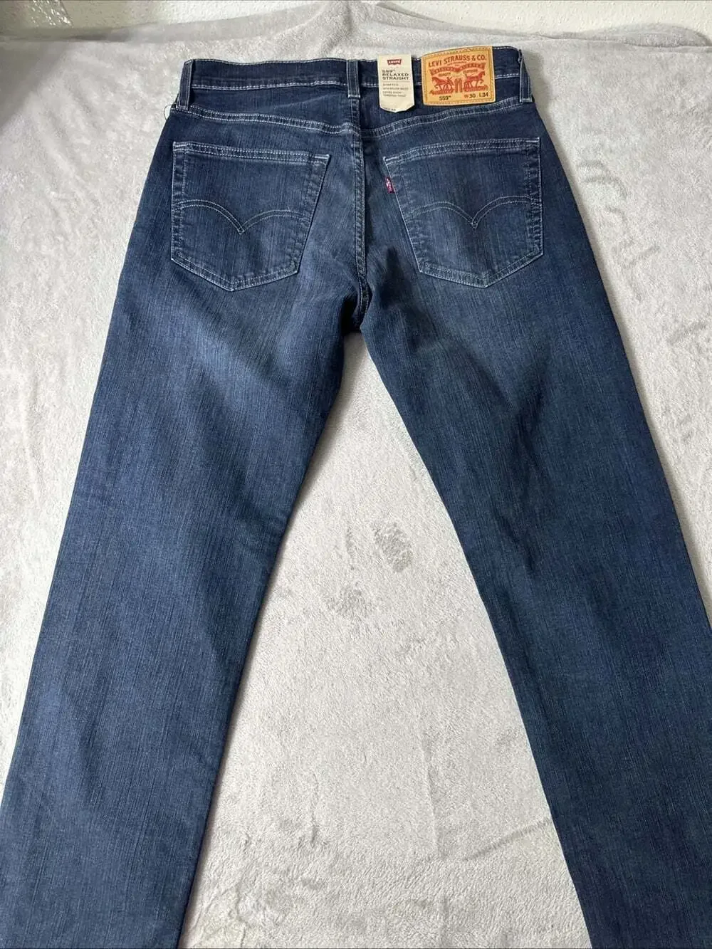 Levi’s 559 Men’s Jeans 30x34 Relaxed Straight Stretch Blue Denim